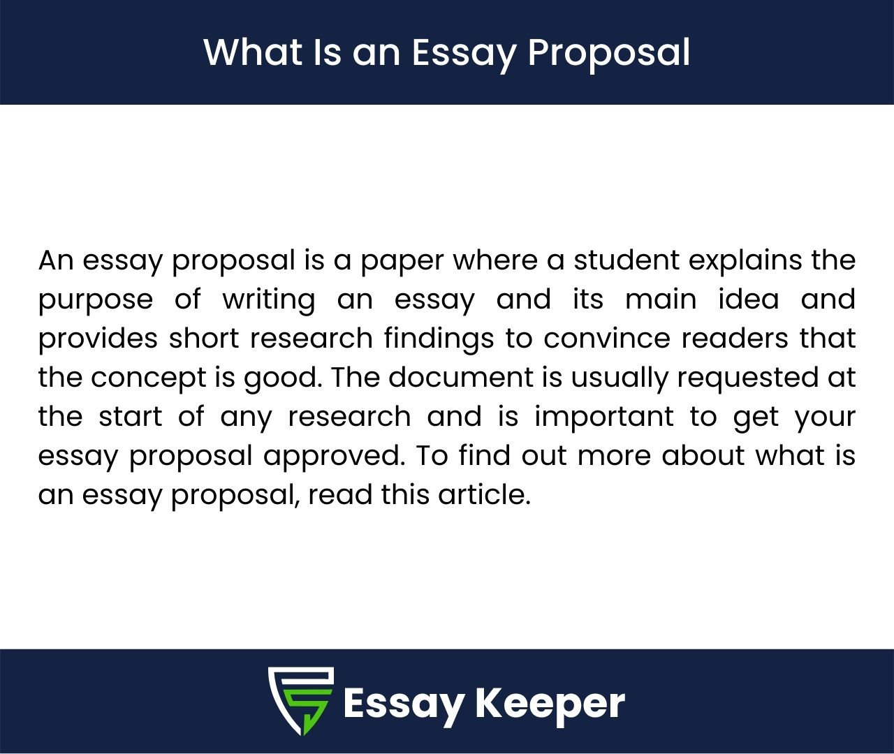 what is an essay proposal